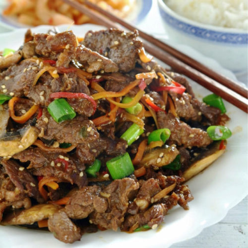 Beef Bulgogi on a plate