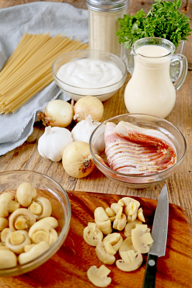 Ingredients for Carbonara