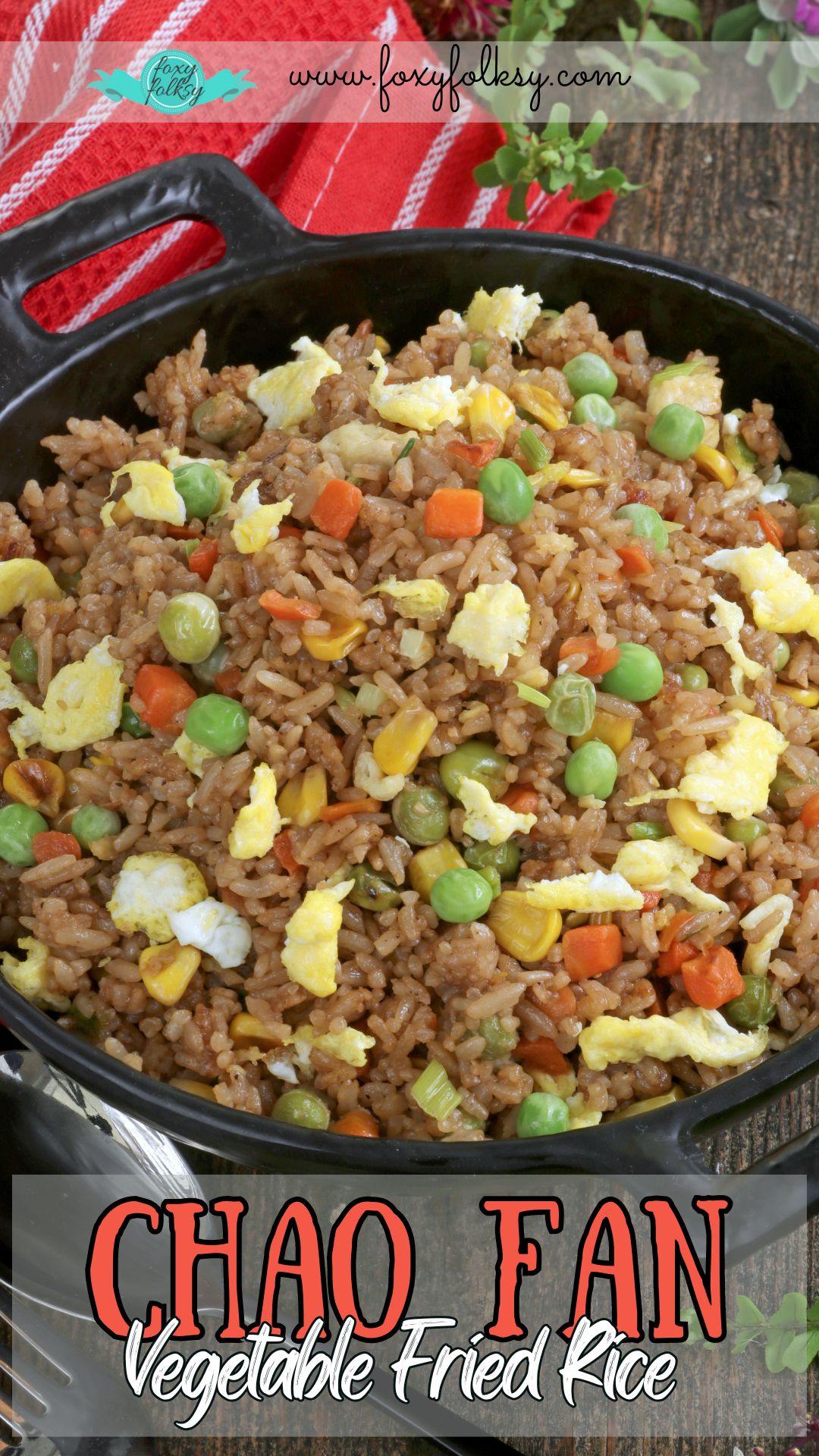 Chao Fan fried rice with vegetables.