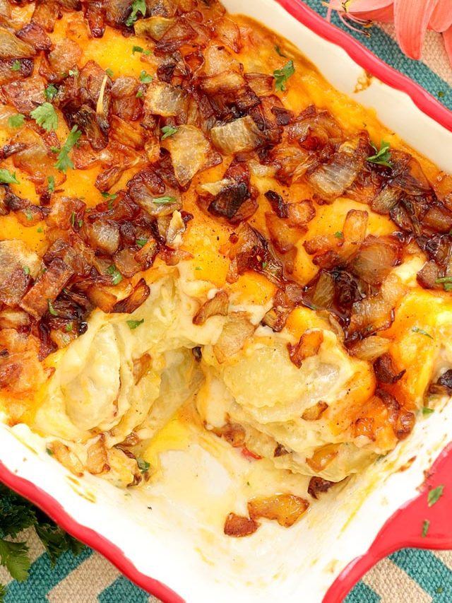 Cheesy Potato Casserole Recipe using fresh potato