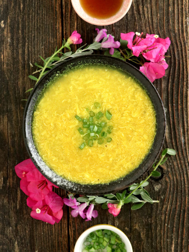 egg drop soup in a bowl