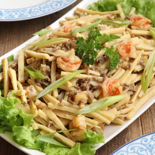 Try this healthy and delicious Sauteed Bamboo Shoots recipe. | www.foxyfolksy.com