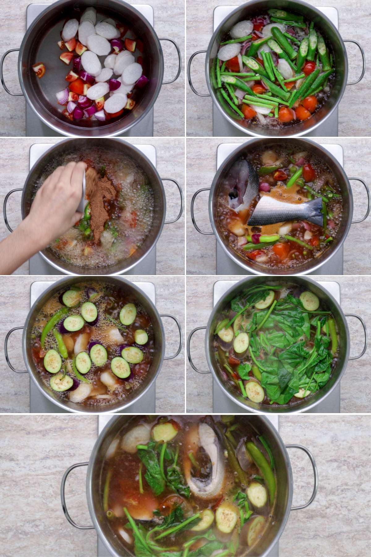 Steps on how to cook sinigang na bangus.