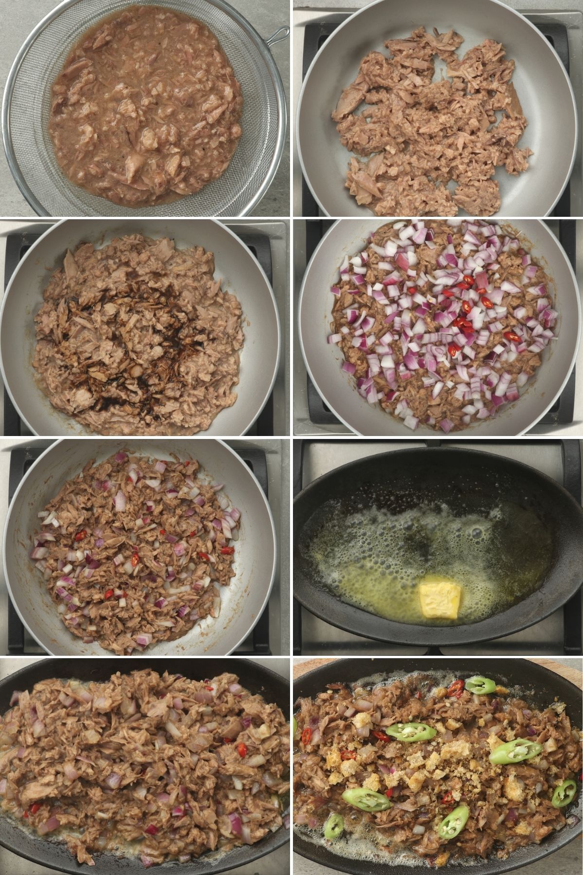 Steps on how to cook Tuna Sisig.