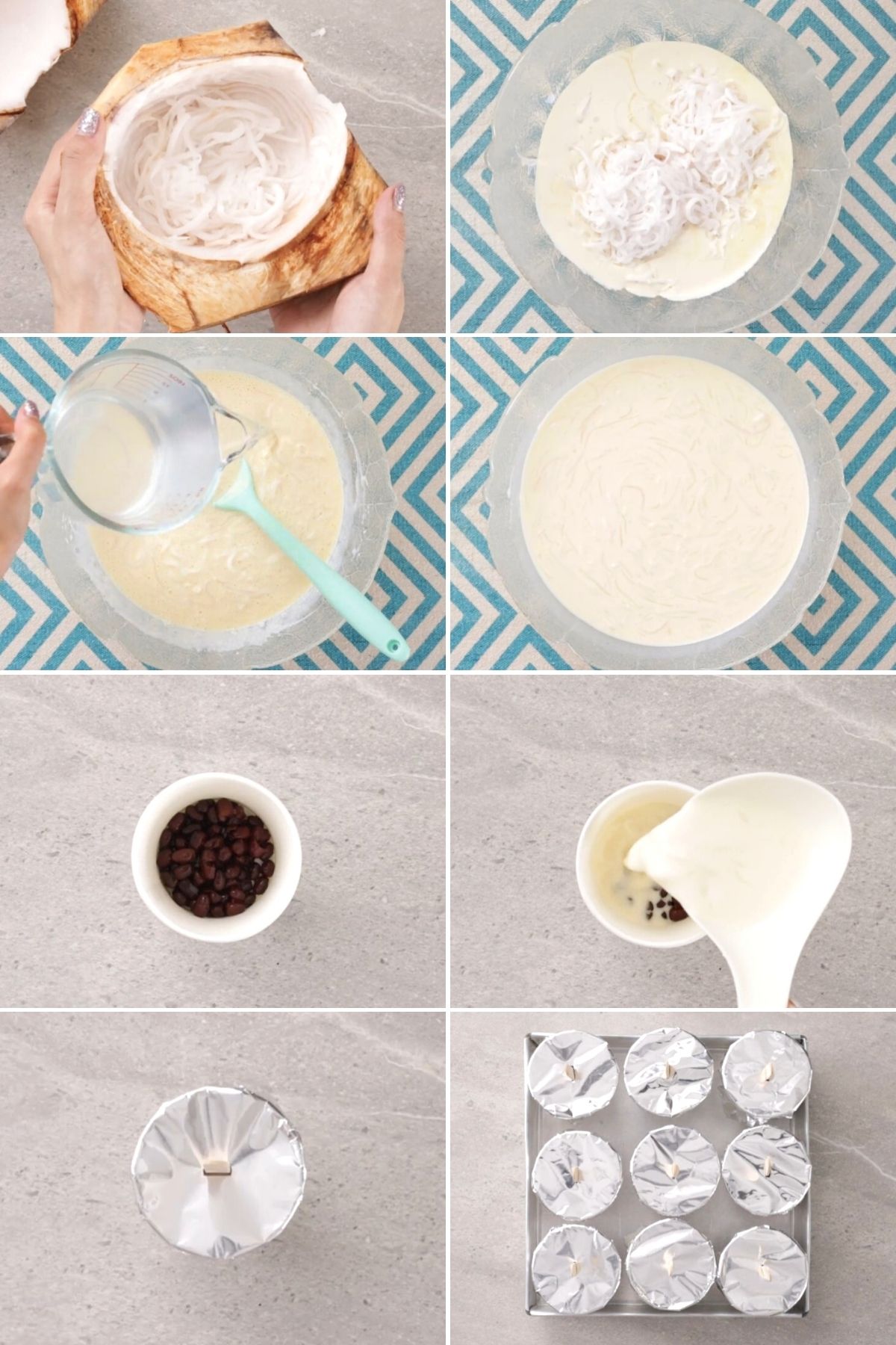 Steps on how to make ice buko.