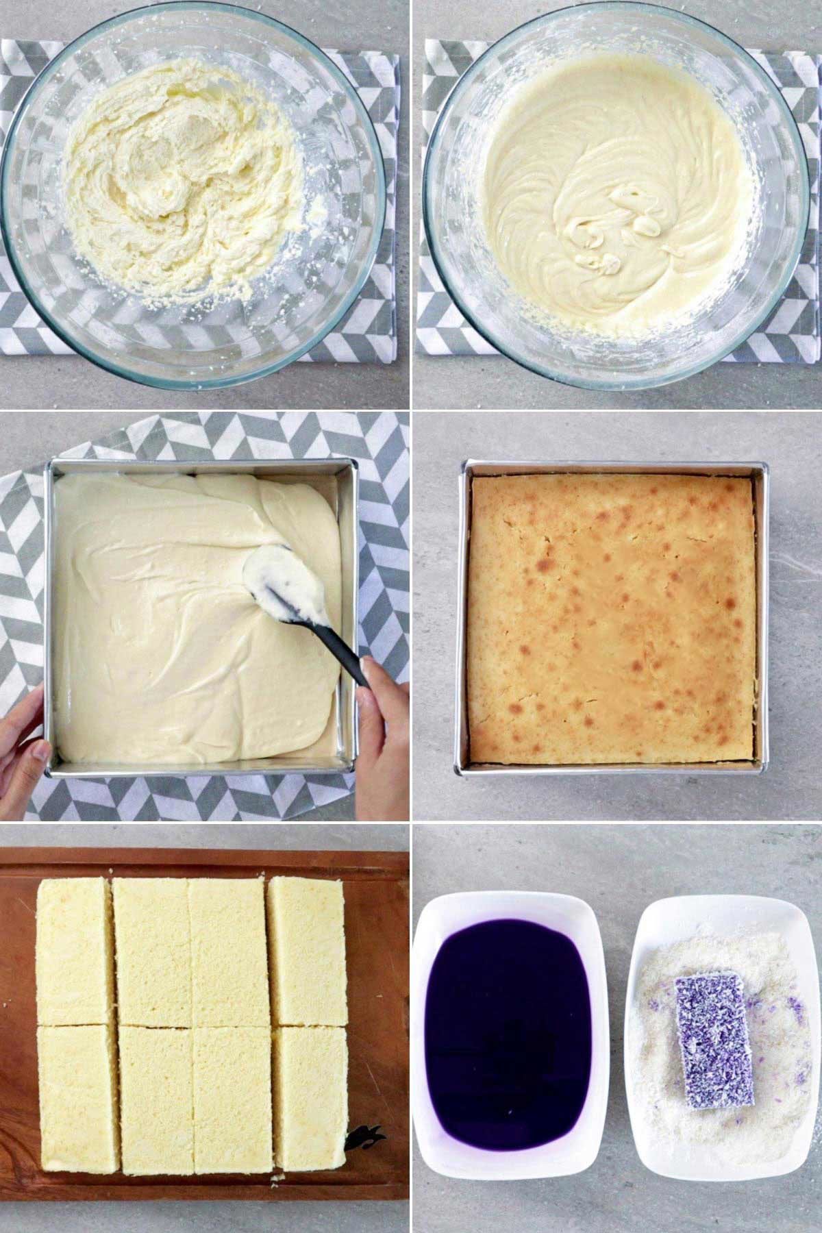 Procedure on how to make Ube Bars