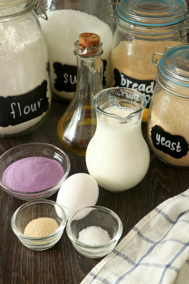 ingredients for ube pandesal