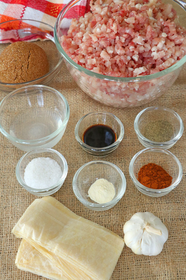 Ingredients for making Longganisa