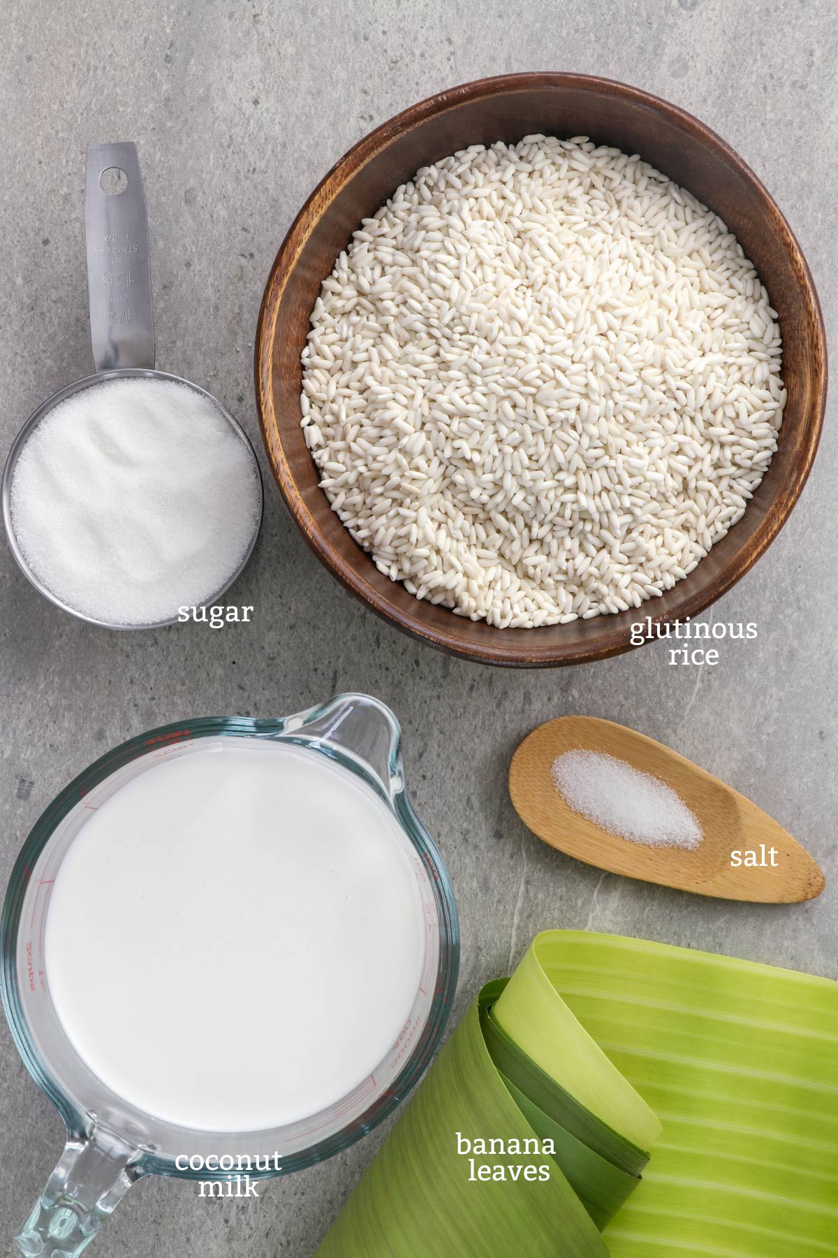 Suman Malagkit ingredients.