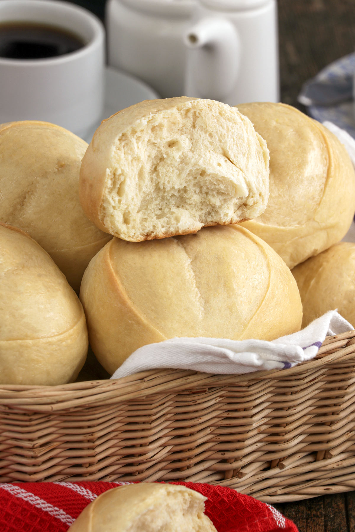 Dense and slightly sweet monay bread.