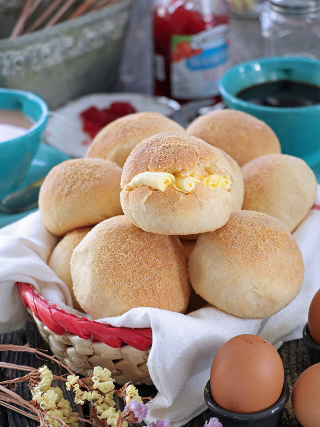 Hot Pandesal with butter spread