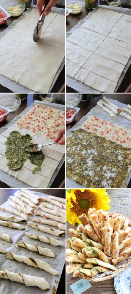 Get this super easy 2-in-1 Puff Pastry Sticks recipe that is perfect for snacks or appetizers. | www.foxyfolksy.com