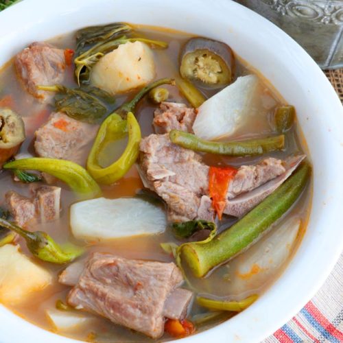 A bowl of hot Sinigang na Baboy