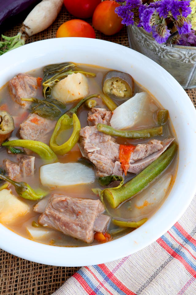 A bowl of hot Sinigang na Baboy