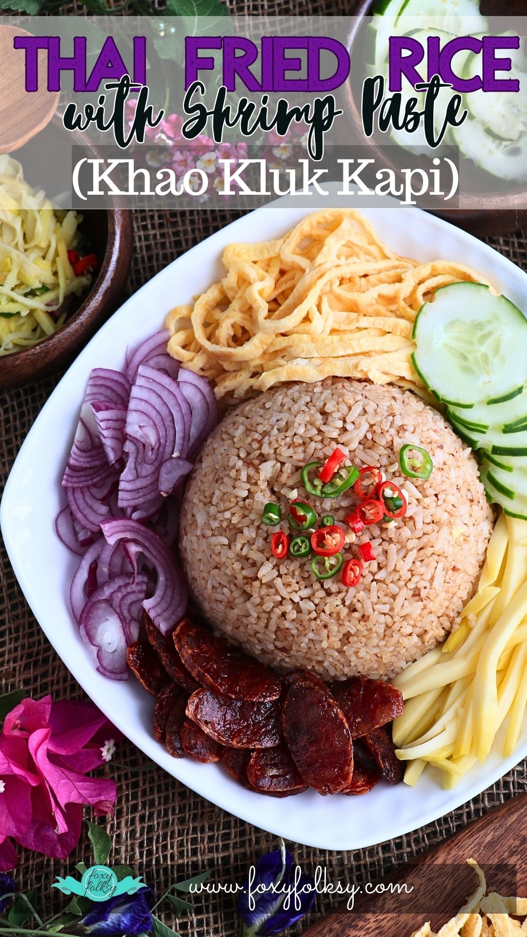 Thai fried rice with shrimp paste.